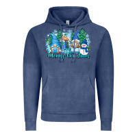 Vintage Denim merry christmas snowman gnomes Vintage Hoodie - Zillion Design Studio