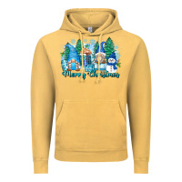 Vintage Mustard merry christmas snowman gnomes Vintage Hoodie - Zillion Design Studio