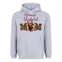 Heather Grey German Shepherd Mom Heavyweight Hoodie - Jasminsmagicworld