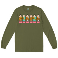 Army Green western teacher pencils 16oz libbey glass Long Sleeve Tee - HRA Design Shop