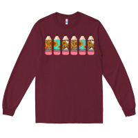 Burgundy western teacher pencils 16oz libbey glass Long Sleeve Tee - HRA Design Shop