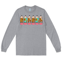 Heather Grey western teacher pencils 16oz libbey glass Long Sleeve Tee - HRA Design Shop