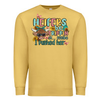 Antique Gold heifers be trippin' Premium Sweatshirt - MaliasSmallBusiness