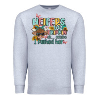 Heather Grey heifers be trippin' Premium Sweatshirt - MaliasSmallBusiness