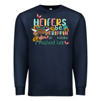Navy heifers be trippin' Premium Sweatshirt - MaliasSmallBusiness