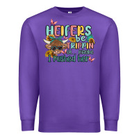 Purple heifers be trippin' Premium Sweatshirt - MaliasSmallBusiness