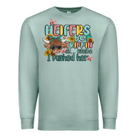 Seafoam heifers be trippin' Premium Sweatshirt - MaliasSmallBusiness