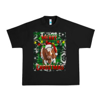 Black merry christmas longhorn cow Urban Heavy Tee - RanaPortraitStore