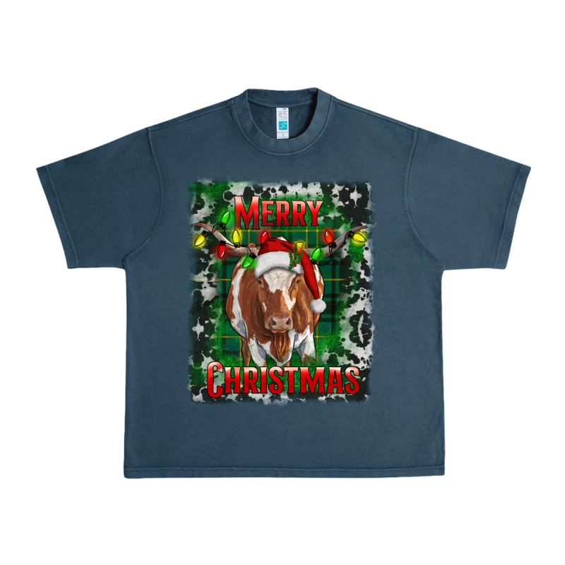 Merry Christmas Longhorn Cow Urban Heavy Tee by RanaPortraitStore | Teevron