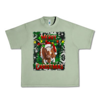 Oil Green merry christmas longhorn cow Urban Heavy Tee - RanaPortraitStore