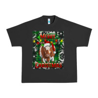 Pigment Black merry christmas longhorn cow Urban Heavy Tee - RanaPortraitStore