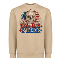 Born To Be Free Skeleton Heavyweight Sweatshirt | Teevron