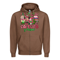 Chestnut cafecito y chisme coffee cups Zipper Hoodie - Jasminsmagicworld