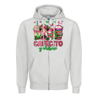 Dove Grey cafecito y chisme coffee cups Zipper Hoodie - Jasminsmagicworld