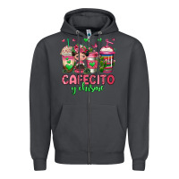 Smoke cafecito y chisme coffee cups Zipper Hoodie - Jasminsmagicworld