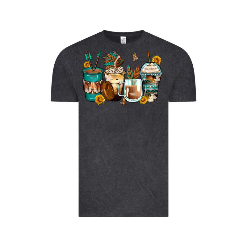 Indian Headdress Coffee Cups Vintage Tee by Zillion Design Studio | Teevron