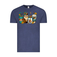 Vintage Denim indian headdress coffee cups Vintage Tee - Zillion Design Studio