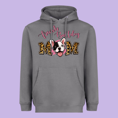 French Bulldog Mom Heavyweight Hoodie Designed By Jasminsmagicworld