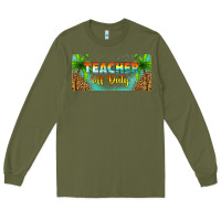 Army Green western teacher off duty 16oz libbey glass Long Sleeve Tee - HRA Design Shop