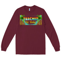 Burgundy western teacher off duty 16oz libbey glass Long Sleeve Tee - HRA Design Shop