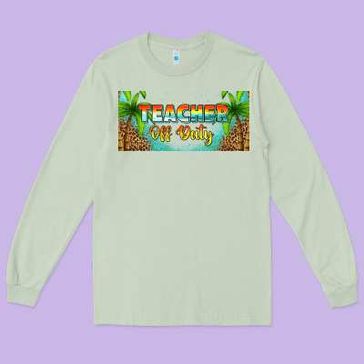 Western Teacher Off Duty 16oz Libbey Glass Long Sleeve Tee Designed By Hra Design Shop