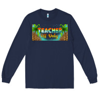Navy western teacher off duty 16oz libbey glass Long Sleeve Tee - HRA Design Shop