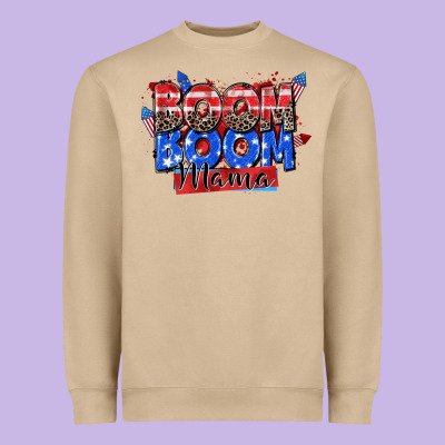 Boom Boom Mama Heavyweight Sweatshirt Designed By Zillion Design Studio
