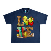 Navy love softball Urban Heavy Tee - Zillion Design Studio