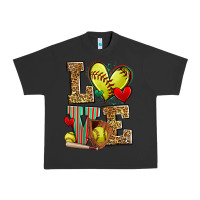Pigment Black love softball Urban Heavy Tee - Zillion Design Studio