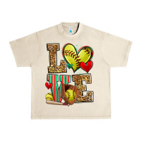 Sandshell love softball Urban Heavy Tee - Zillion Design Studio