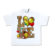 White love softball Urban Heavy Tee - Zillion Design Studio