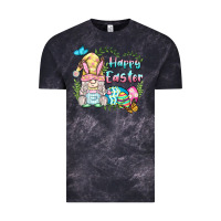 Cloud Black happy easter bunny gnome Vintage Tee - BarkalooDesign