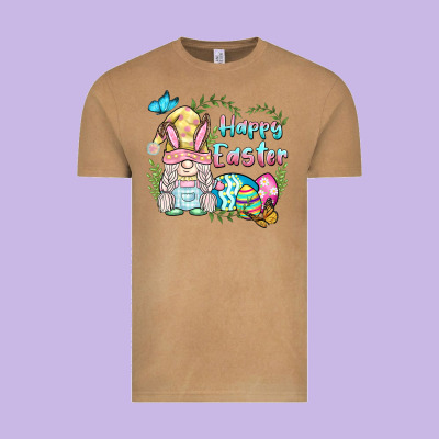 Happy Easter Bunny Gnome Vintage Tee Designed By Barkaloodesign