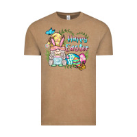 Vintage Coffee happy easter bunny gnome Vintage Tee - BarkalooDesign