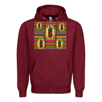 Burgundy our lady of guadalupe tumbler Zipper Hoodie - JahusDesignShop