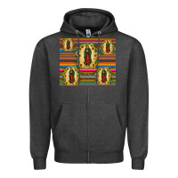 Charcoal Heather our lady of guadalupe tumbler Zipper Hoodie - JahusDesignShop
