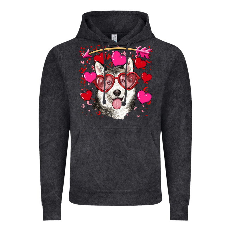Valentine's Day Husky Vintage Hoodie by RanaPortraitStore | Teevron