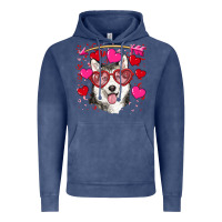Vintage Denim Valentine's day husky Vintage Hoodie - RanaPortraitStore