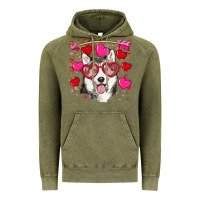 Vintage Olive Valentine's day husky Vintage Hoodie - RanaPortraitStore