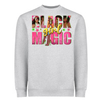 Heather Grey black girl magic with afro black women Heavyweight Sweatshirt - texasbilliewilder