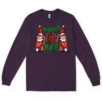 Plum Naughty or nice christmas elfs Long Sleeve Tee - FaDigitalArtStudio