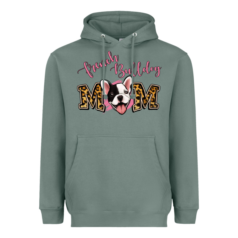 French Bulldog Mom Heavyweight Hoodie by Jasminsmagicworld | Teevron