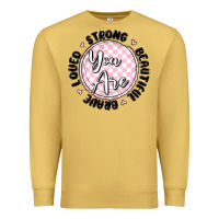 Antique Gold you are strong Premium Sweatshirt - MaliasSmallBusiness