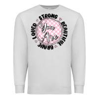 Dove Grey you are strong Premium Sweatshirt - MaliasSmallBusiness