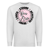 Oatmeal Heather you are strong Premium Sweatshirt - MaliasSmallBusiness