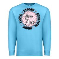 Ocean Blue you are strong Premium Sweatshirt - MaliasSmallBusiness