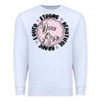 White you are strong Premium Sweatshirt - MaliasSmallBusiness