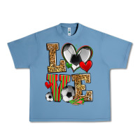 Pebble Blue love soccer Urban Heavy Tee - Zillion Design Studio