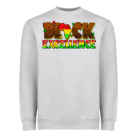 Heather Grey black excellence juneteenth Heavyweight Sweatshirt - texasbilliewilder