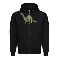 Black dinosaur brontosaurus Zipper Hoodie - Artiststas